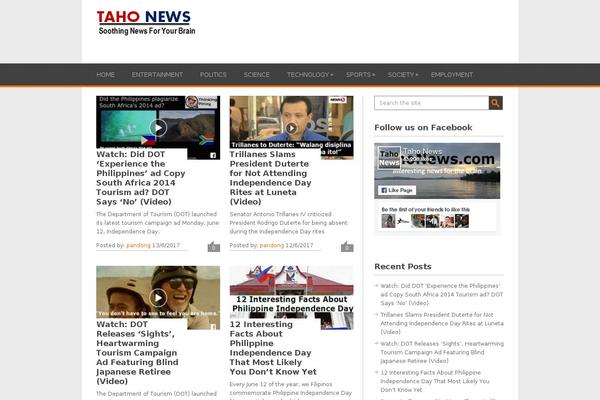tahonews.com site used PressBook Grid Blogs