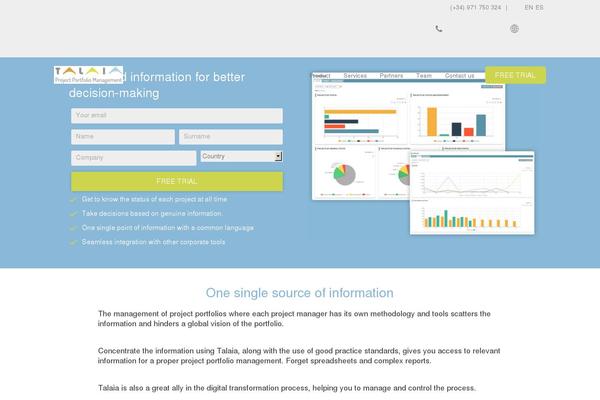 talaia theme websites examples