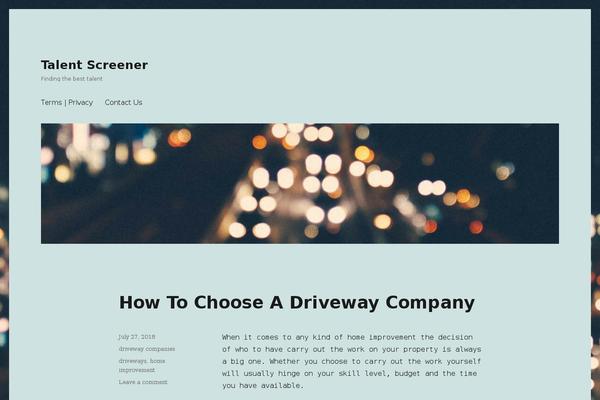 Twenty Sixteen theme site design template sample