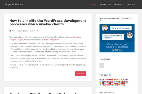 Leven theme site design template sample