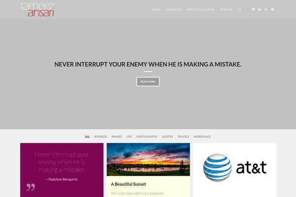 Enfold-child theme site design template sample