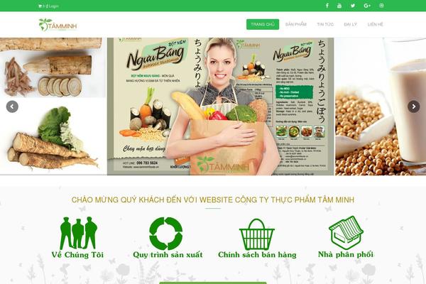 OrganicFood theme site design template sample