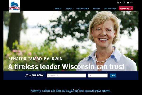 tammybaldwin.com site used Landslide
