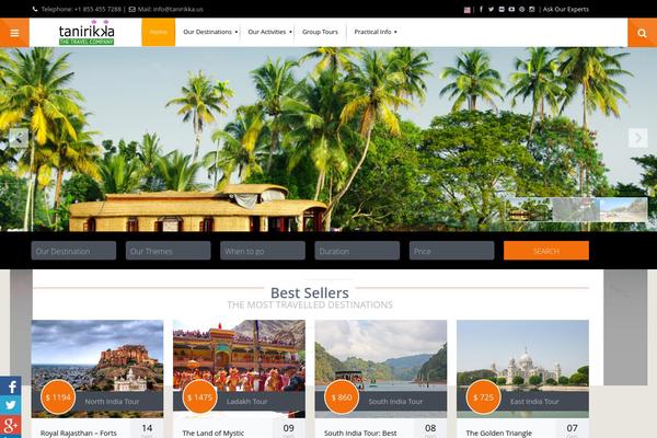 tanirikka theme websites examples