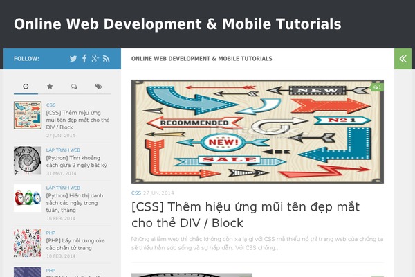 Hueman Child theme site design template sample