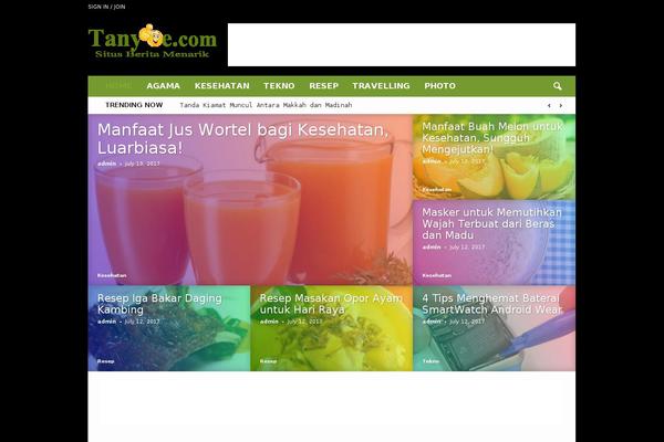 Jarida theme site design template sample