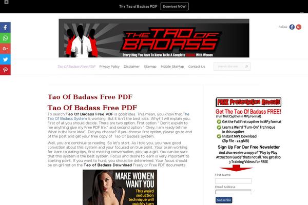 taoofbadassfreepdf.com site used Evolution
