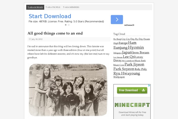 Prose theme site design template sample