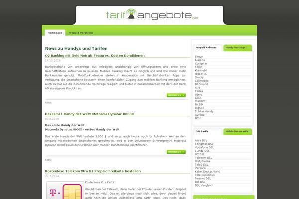Tarif theme site design template sample
