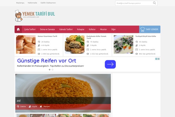 yemektarifi WordPress theme, websites list used yemektarifi theme yemektarifi theme websites examples