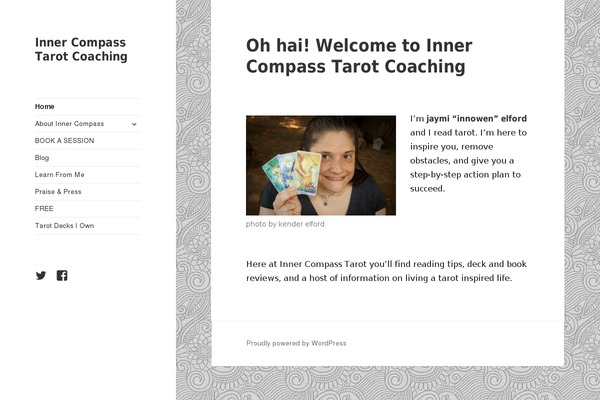 tarotinspiredlife.com site used Book Landing Page