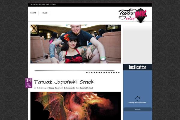 Tattoo-wp theme site design template sample