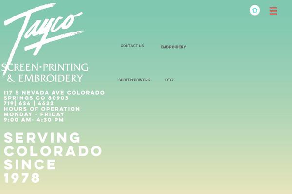taycoscreenprinting.com site used Taycov2