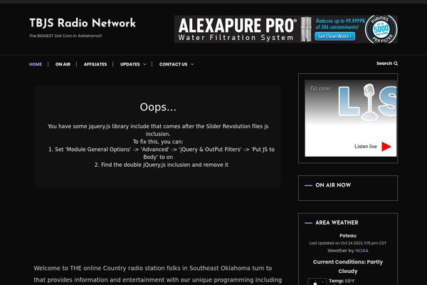 Site using NOAA Weather plugin