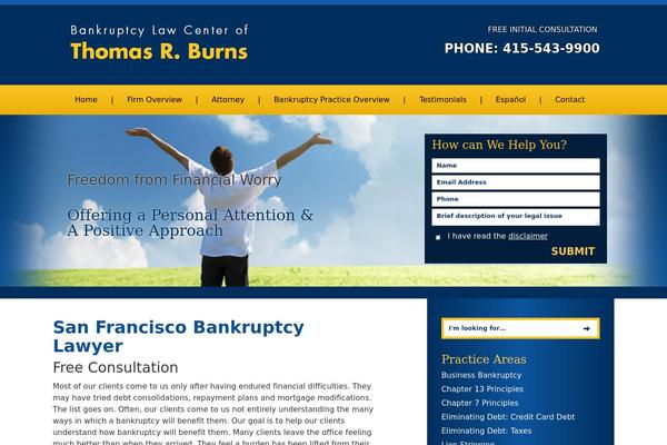 Burns theme site design template sample