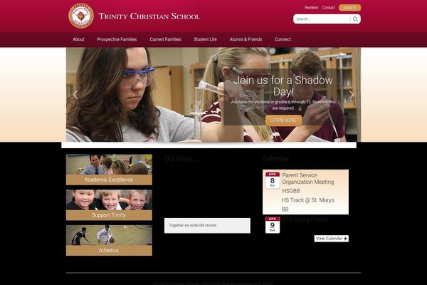 Trinity theme site design template sample