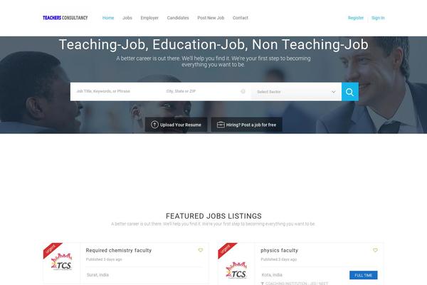 Site using Wp-jobsearch plugin
