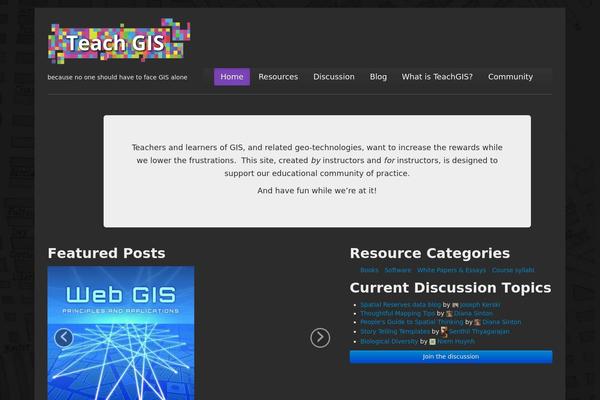 teachgis.org site used The Bootstrap