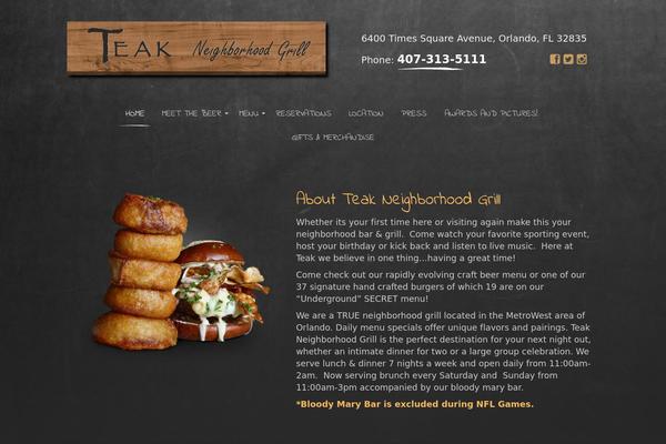 teak theme websites examples