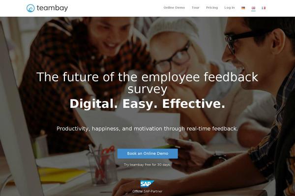 teambay.com site used Staffbase-theme