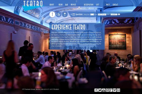 teatroboston.com site used Teatro