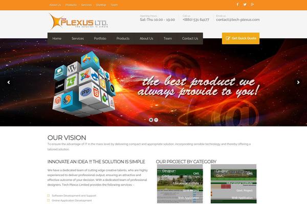 Site using Px-framework plugin