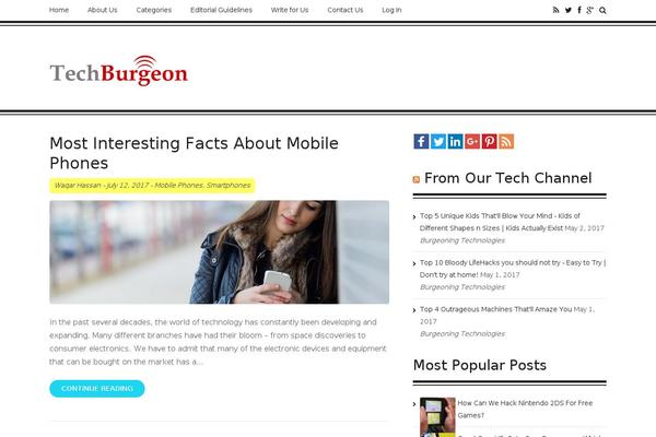 techburgeon.com site used Newspaperss