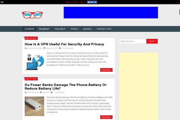 Hueman theme site design template sample