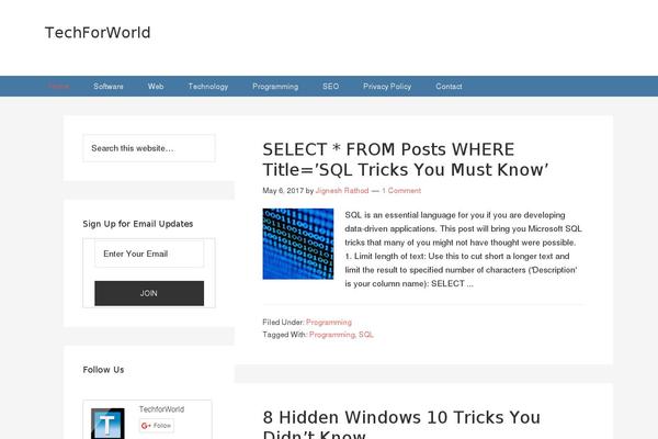 techforworld.com site used Techforworld