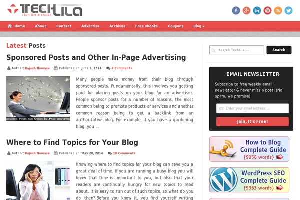 techlila.com site used Techlila-pro