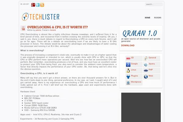 Spacious theme site design template sample