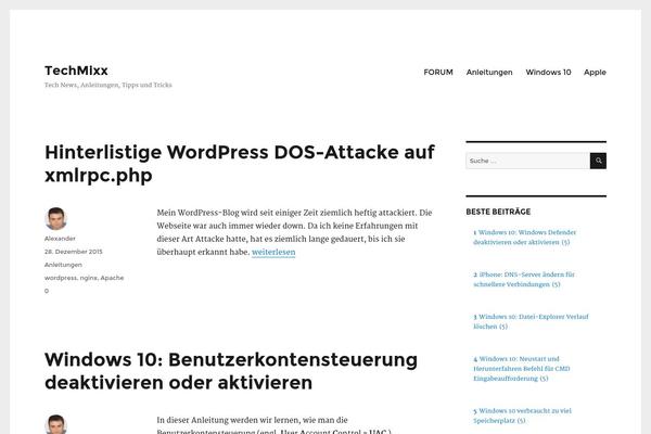 WordPress website example screenshot