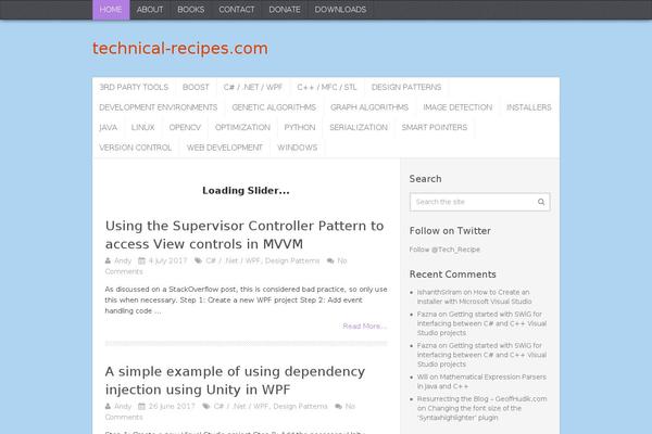 Site using Tabs Shortcode plugin
