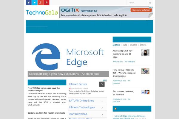 technogala.com site used Technogala-theme