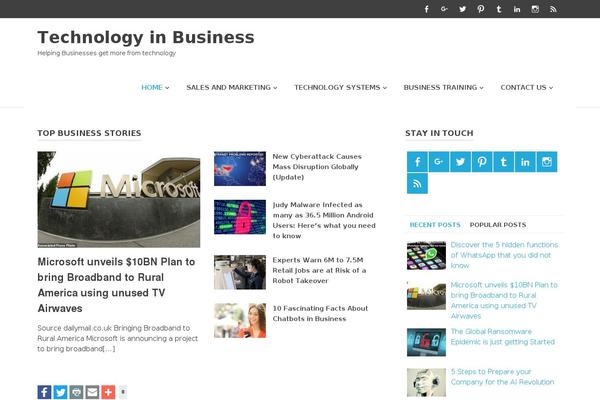 Site using Themezee-widget-bundle plugin