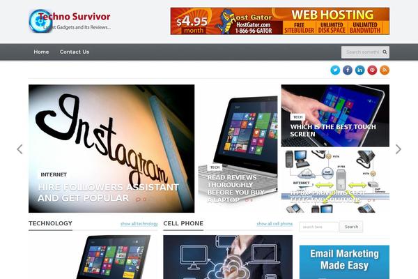 BroadNews theme site design template sample