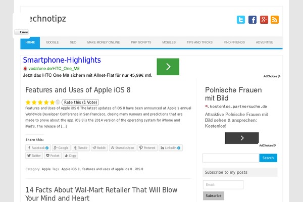 technotipz.com site used Newsnow-pro