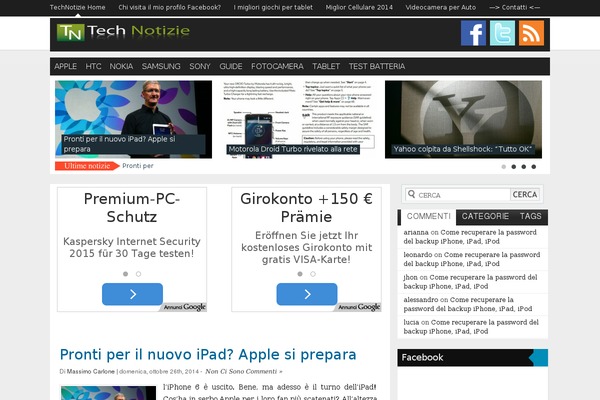 technotizie.net site used Log Book