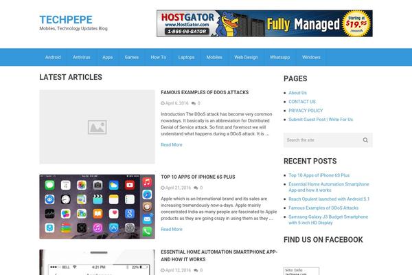 Site using Social-warfare plugin