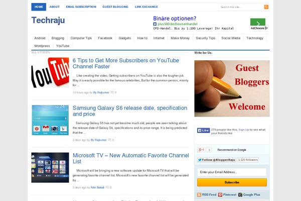 techraju.com site used Newsment