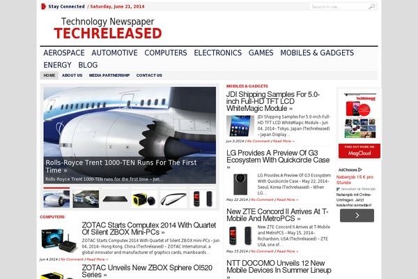 Newspaper theme site design template sample
