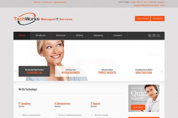 Techno theme site design template sample
