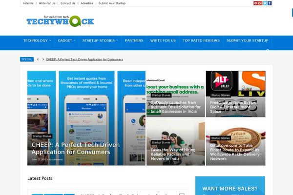 Technology theme site design template sample