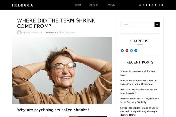 Rebecca theme site design template sample