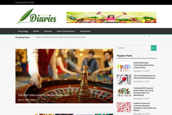 teendiaries.net site used Mega Magazine