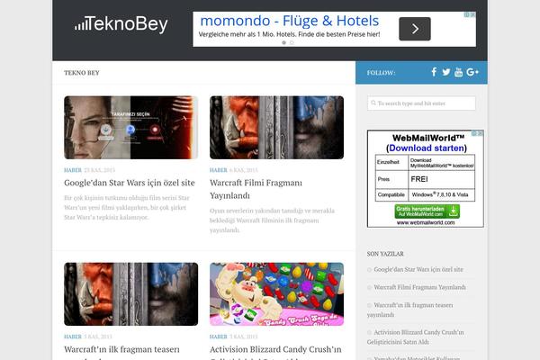 Hueman theme site design template sample