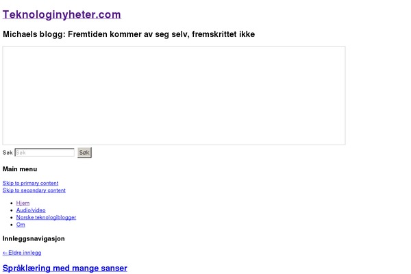 teknologinyheter.com site used One-hive
