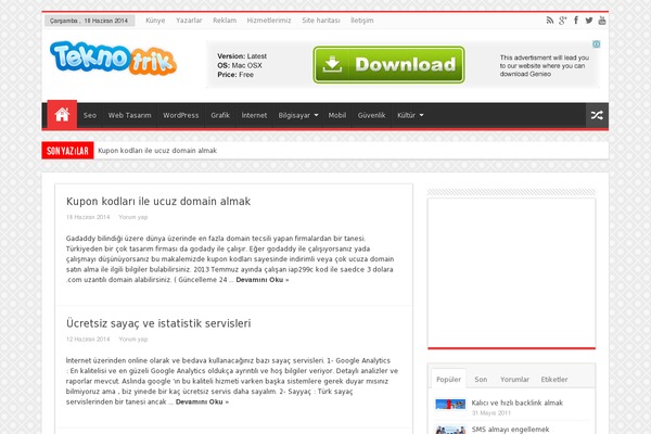 Sahifa theme site design template sample