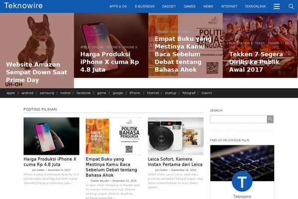 Site using Magazine3-widgets plugin