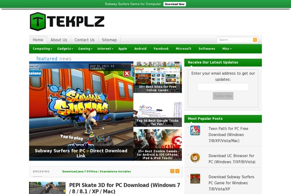 Index theme websites examples